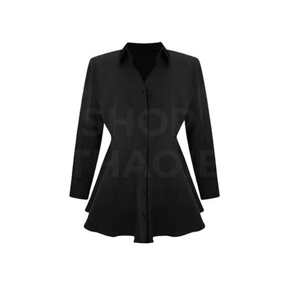 POMANDER PLACE Black Ashlen Blouse Size M NWT Retail $98 Tuckernuck - Picture 7 of 7